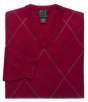 Lambswool Subtle Tonal Argyle V-Neck Sweater