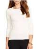 Lauren Ralph Lauren Womens Zip-shoulder Cotton Tee