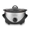 Hamilton Beach Brands Inc. 4-Quart Black/Stainless Steel Oval Slow Cooker