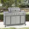 Kenmore 4 Burner Stainless Steel Lid Gas Grill with storage