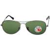 Ray-Ban 59mm Cockpit Gunmetal Green Polarized Sunglasses