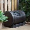 Good Ideas 52 Gallon Compost Wizard Jr. Recycled Plastic Compost Tumbler - Black
