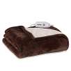 Therapedic Reversible Silky Plush Heated Throw in Chocolate