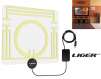 LIGER Ultra-Thin HDTV Antenna with 65-Mile Range Signal Booster