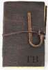 Monogram Online Custom Genuine Rustic Leather-Bound Mini Journal or Ring Binder Journal