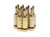 5 PAIRS Of High-Quality Gold Plated Speaker Banana Plugs, Closed Screw Type