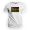 LED Equalizer Sound Activated Luminescent T-Shirt with Detachable Panel White