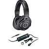 Audio-Technica ATH-M40x Professional Studio Monitor Headphone with Case + ATR 3350i Microphone