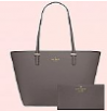 Cedar Street Handbag and Wallet Set Cliff Grey Hue