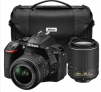 Nikon D5500 24.2MP DSLR with 18-55mm & 55-200mm VR II Lenses & Case (Refurbished)