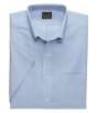 Classic Collection Non-Iron Short Sleeve Button Down Collar Dress Shirt (Blue or White)
