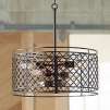 Lattice 6-Light 20 1/4" Wide Bronze Pendant Light
