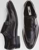 Joseph Abboud Ravenna Black Monk Strap Dress Shoes