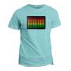 LED Equalizer Sound Activated Luminescent T-Shirt with Detachable Panel BLUE - [Large]