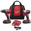 Milwaukee M18 18V Lith-Ion 1/2" Drill Driver / Impact Driver Combo Kit (2691-22) + $25 eGift Card