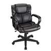 Brenton Studio Briessa Mid-Back Vinyl Chair, Black or Brown/Black
