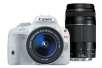 Canon EOS Rebel SL1 EF-S 18-55mm IS STM Kit White & EF 75-300mm f/4-5.6 III Refurbished