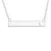 Horizontal Bar Necklace in Sterling Silver (1 Initial) - 16"