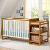 Delta Children Gramercy Convertible Crib and Changer - White/Honey
