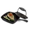 Essential Home Cast Iron Grill Pan and Press Set