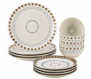 12-Piece Rachael Ray Dinnerware Set (Circle And Dots or Sun Daisy)