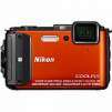 Nikon COOLPIX AW130 16MP Waterproof Digital Camera w/ Wi-Fi (Orange) (Refurbished)
