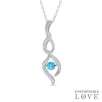 Unstoppable Love Blue Topaz & White Sapphire Pendant in Sterling Silver