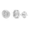 Sterling Silver 1/10 cttw. Diamond Stud Earrings
