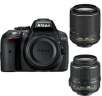 Nikon D5300 DX-Format DSLR Camera with 18-55mm & 55-200mm VR II Lenses - Refurbished