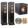 Klipsch Pair of R-24F Floorstanding Speaker w/ R-10SWi 10" 300w Wireless Subwoofer