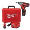 Milwaukee M12 Impact Driver Kit, .25-In. Hex, M12 Lithium-Ion Charger + FREE Drill Bit Set