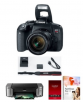 Canon EOS Rebel T7i DSLR Camera with 18-55mm IS STM Lens + Pro 100 Printer Kit