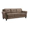 Lifestyle Solutions Giano Microfiber Sofa in Brown