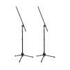 Proline MS220 Tripod Boom Microphone Stand 2-Pack  Black