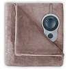 Sunbeam Velvet Plush Heated Blanket, King Size (Mushroom)