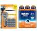 Gillette Fusion Performance Series Power Razor + 9 Cartridges and ProGlide 2-in-1 Shave Gel, Ocean Breeze