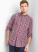 Gap True wash poplin plaid slim fit shirt