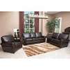 Maverick Top-Grain Leather Sofa, Loveseat and Armchair Set