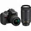 Nikon Refurbished D3400 24.2MP DSLR Camera with 18-55mm VR and 70-300mm Lenses
