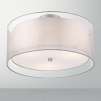 Possini Euro Design Double Drum 18" Ceiling Light in White or Bronze