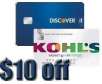 Kohls/Discover Card: Free $10 Kohl