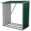 Stonegate Designs 2/3-Cord Capacity Galvanized Wood Shed in Green