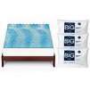 The Big One 1.5" Gel Memory Foam Mattress Topper (Any Size) + 3-Pack Microfiber Pillows (Standard)