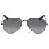 Ray Ban Grey Gradient Polarized Aviator Sunglasses