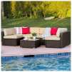 Best Choice Products 7pc Outdoor Patio Garden Furniture Wicker Rattan Sofa Set