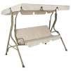 Outdoor 2 Person Canopy Swing Glider - Beige
