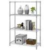 4-Tier Adjustable Steel Wire Metal Shelving Rack - 36" x 14" x 54" (Chrome)