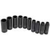 Evolv 10-Piece Deep Impact Socket Set in Metric or Standard