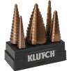 Klutch Cobalt Step Drill Bit Set 3/16in. to 1 3/8in. Dia., 5-Pc. Set