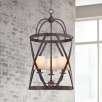 Franklin Iron Works Alder 15.5" 3-Light Bronze Pendant Light
